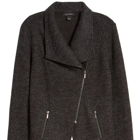 EUC Halogen Knit Moto Jacket, S, Asymmetrical black - Picture 6 of 11